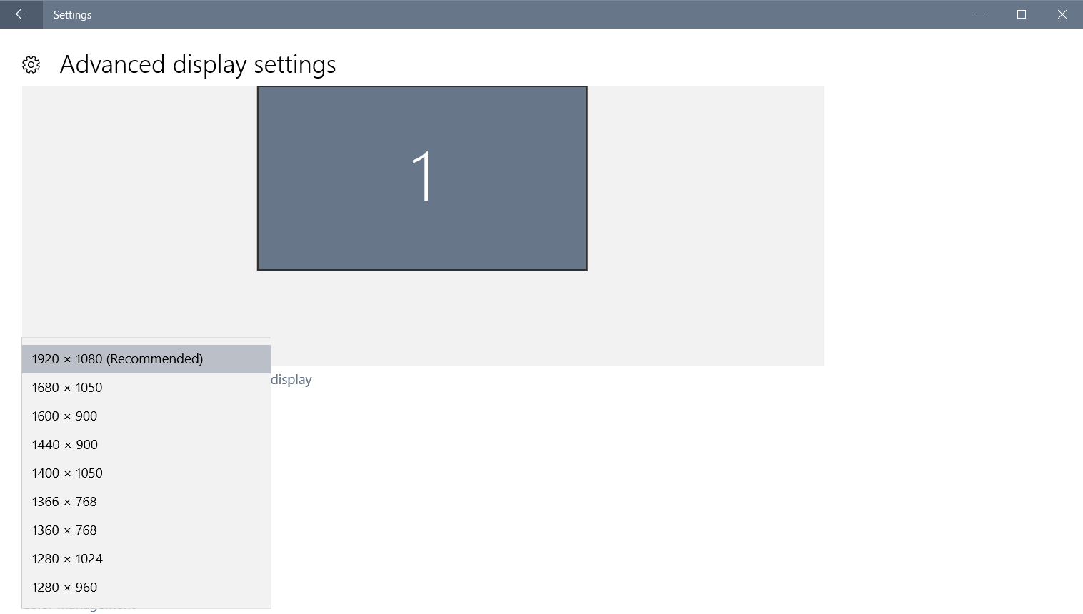Windows 10 - Skift oppløsning